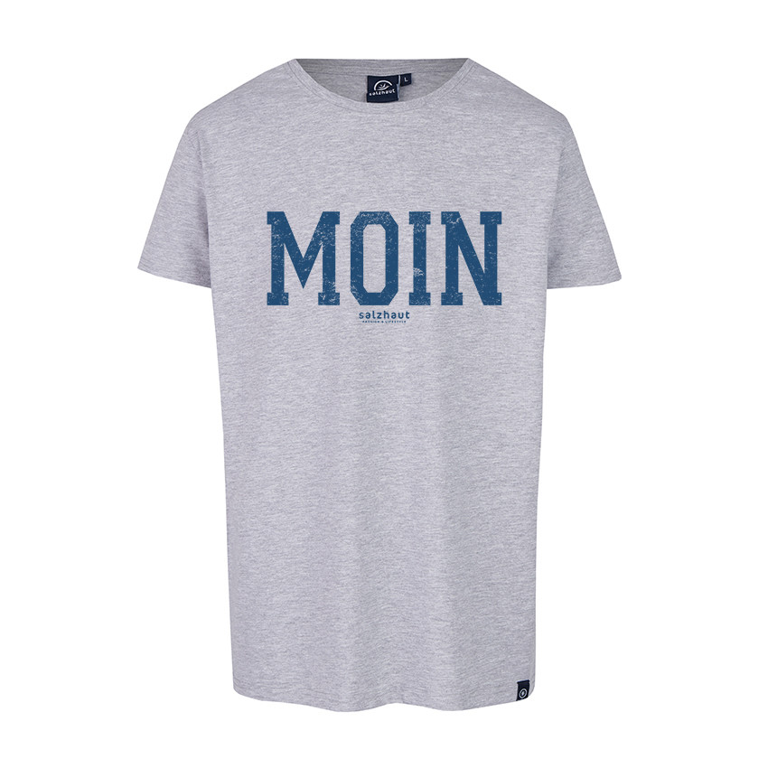 Diek T-Shirt Moin Print Grey Melange