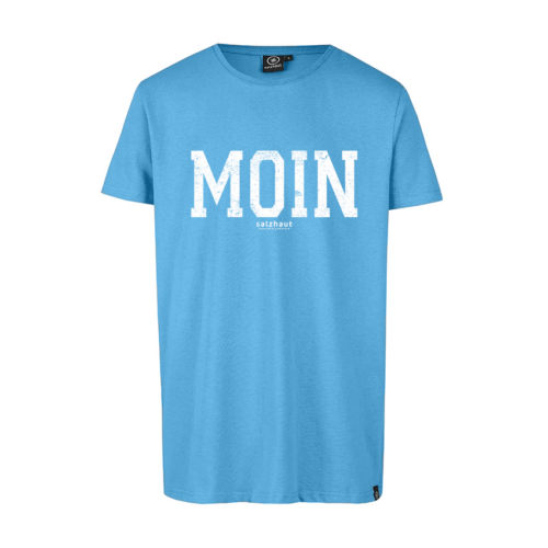 Diek T-Shirt Moin Print Iceblue