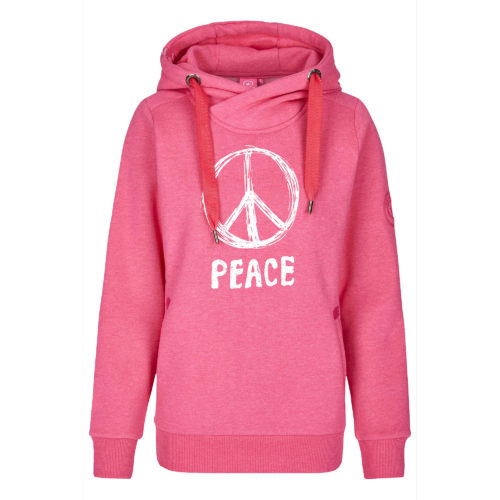 Sünn Hoodie mit Peace Print Pink