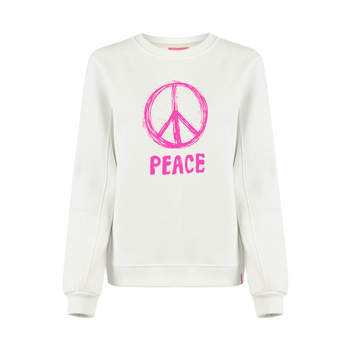 Foon Sweater Off-white mit Peace-Print