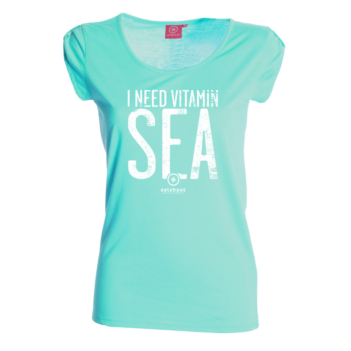 Biike T-Shirt mit Vitamin Sea in Aqua