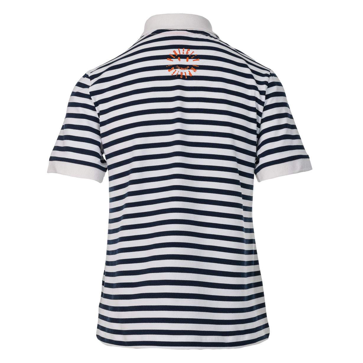 Heike - Polo Ringel T-Shirt Navy Rücken