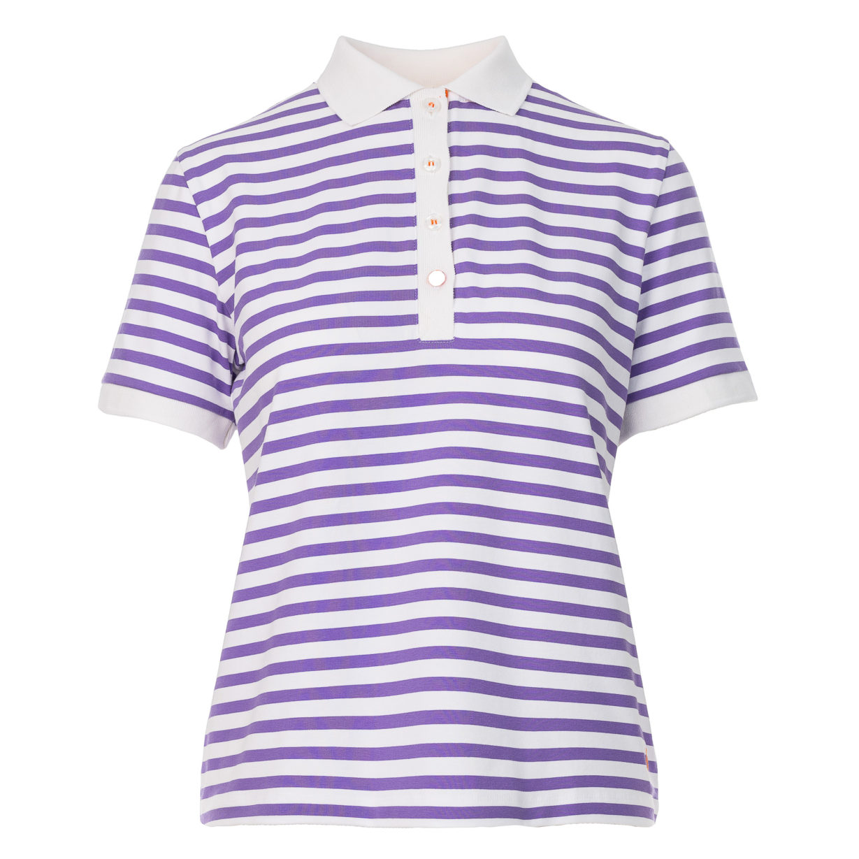 Heike - Polo Ringel T-Shirt Purple