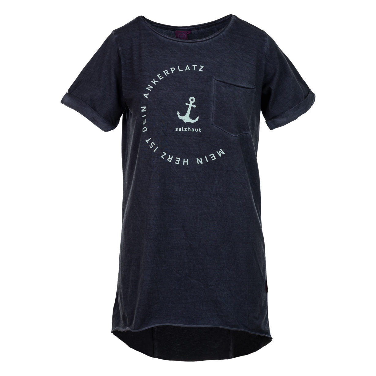 Antonia - Langes T-Shirt Ankerplatz Navy