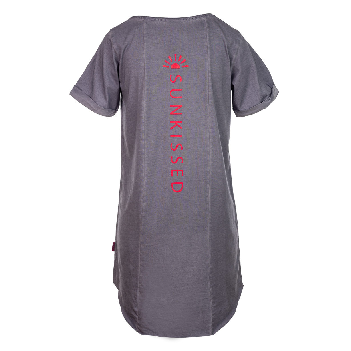 Antonia – Langes T-Shirt Sunkissed Grey Rücken