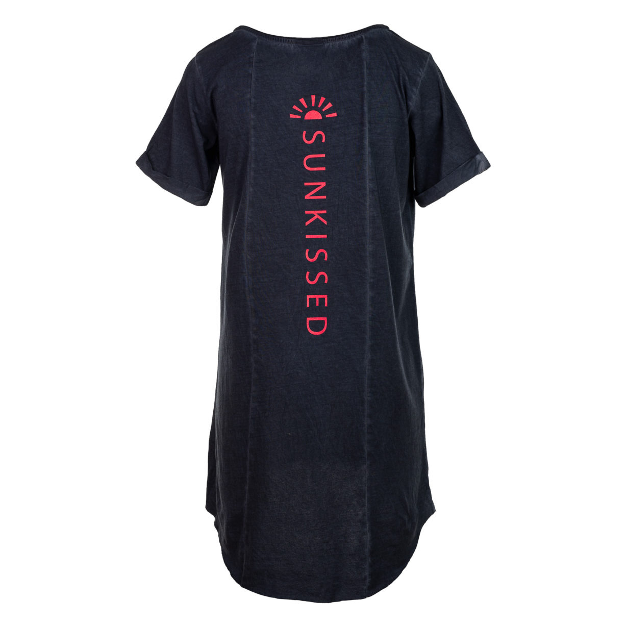 Antonia – Langes T-Shirt Sunkissed Navy Rücken