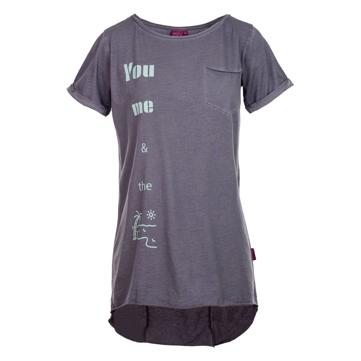 Antonia – Langes T-Shirt You and me Grey