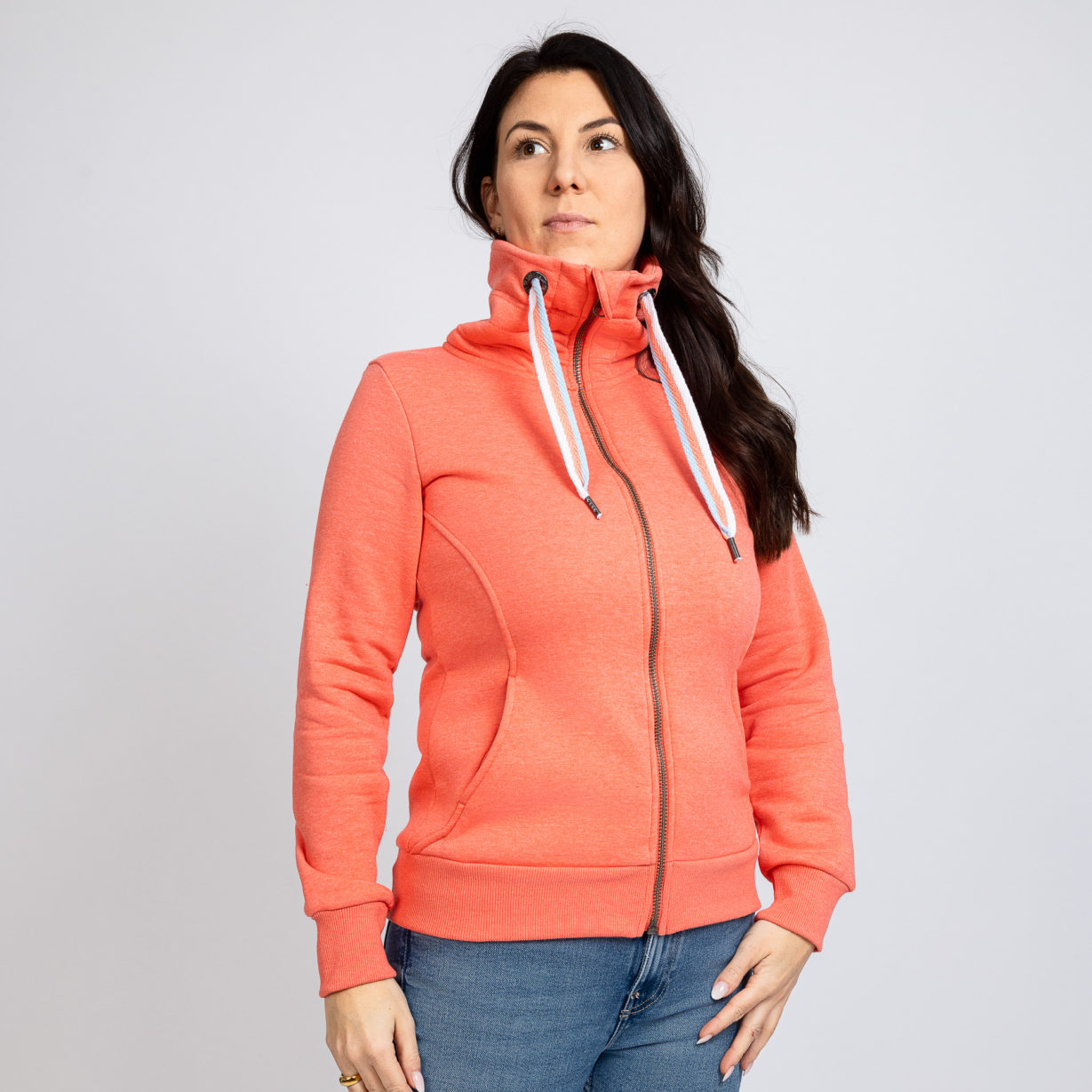 KLENNER - Sweatjacke mit HERE COMES THE SUN Print Model