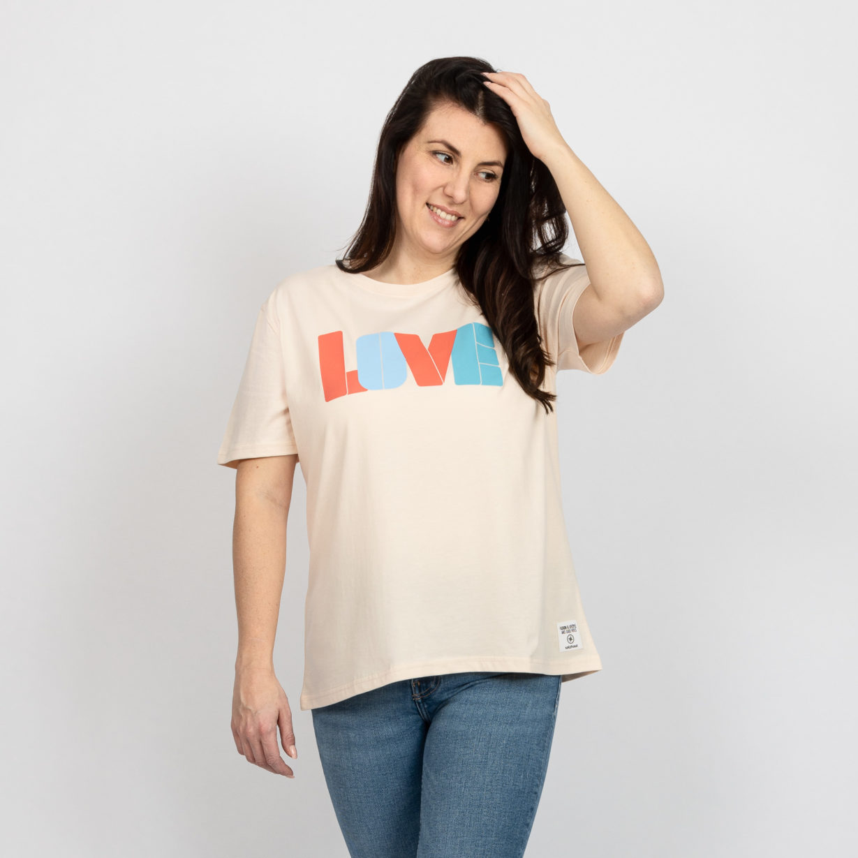 Käies T-Shirt Relaxed Shape mit LOVE Print
